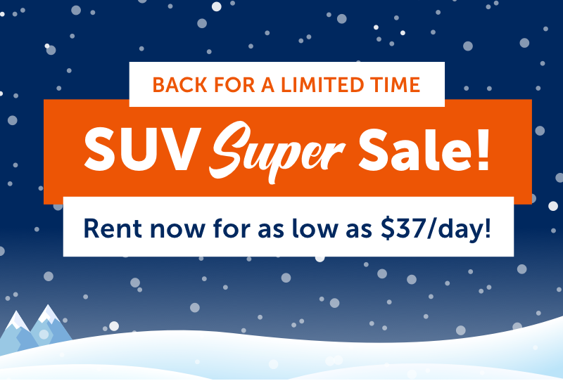 The Budget SUV Super Sale is back for a limited time! The Budget SUV Super Sale is back for a limited time!