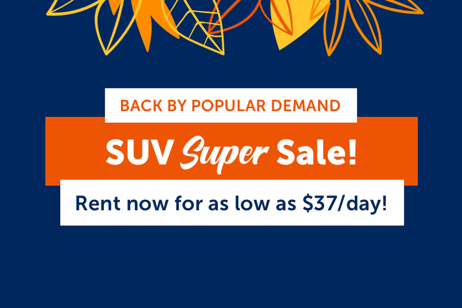 The Budget SUV Super Sale is back by popular demand! The Budget SUV Super Sale is back by popular demand!