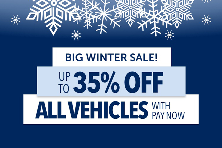 Get up to 35% OFF ALL VEHICLES with pay now Get up to 35% OFF ALL VEHICLES with pay now